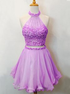 Customized Sleeveless Beading Lace Up Quinceanera Court Dresses