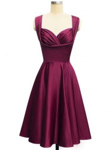 Taffeta Sleeveless Knee Length Court Dresses for Sweet 16 and Ruching