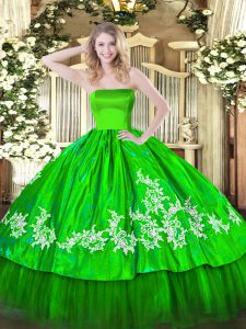 Charming Floor Length Zipper Sweet 16 Dresses for Military Ball and Sweet 16 and Quinceanera with Embroidery