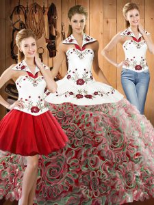 Sleeveless Embroidery Lace Up Vestidos de Quinceanera