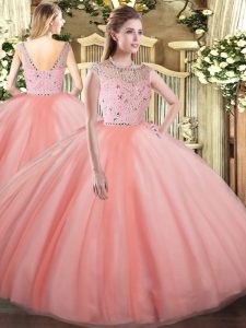 Sleeveless Beading Zipper Sweet 16 Quinceanera Dress