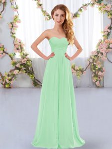 Beautiful Sweetheart Sleeveless Chiffon Damas Dress Ruching Lace Up