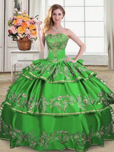 Sleeveless Lace Up Floor Length Ruffled Layers Sweet 16 Quinceanera Dress