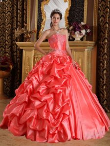 Rust Red Floor-length Embroidery Quinceanera Gown Dresses