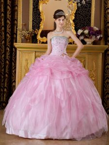 2013 Pink Strapless Pick Ups Sweet Sixteen Dresses Fast Shipping