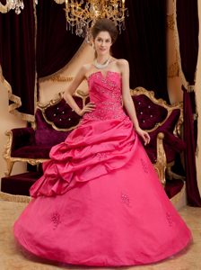 Beaded Coral Red Sweet 16 Dress with Appliques and Asymmetric Ruffled Layers