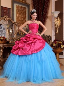 Red and Blue Lace-up Quinceanera Dresses Gowns Altdorf Switzerland