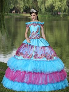 Traditional Off-the-shoulder Multi-color Dresses for Sweet 16