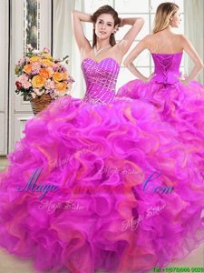 Designer Floor Length Multi-color Quinceanera Dresses Sweetheart Sleeveless Lace Up