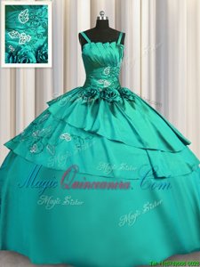 Modern Sleeveless Beading and Embroidery Lace Up Ball Gown Prom Dress