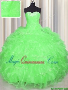 Floor Length Ball Gowns Sleeveless Sweet 16 Quinceanera Dress Lace Up