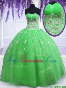 Free and Easy Sleeveless Beading and Embroidery Lace Up Sweet 16 Quinceanera Dress