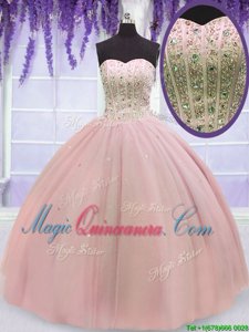 High Quality Sleeveless Beading Lace Up Sweet 16 Quinceanera Dress