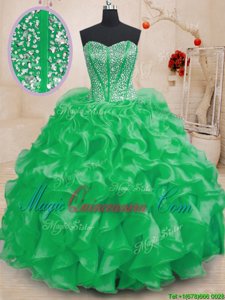 Charming Floor Length Vestidos de Quinceanera Sweetheart Sleeveless Lace Up