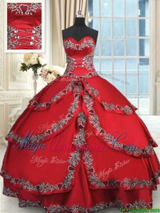 Beauteous Sleeveless Lace Up Floor Length Beading and Embroidery and Ruffled Layers Sweet 16 Dresses