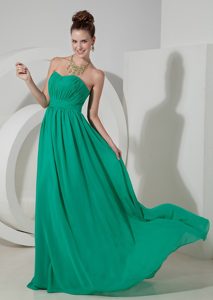 Turquoise Empire Strapless Brush Train Dresses for Damas in Dunedin