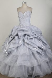 Beading Sweetheart Gary Floor-length Quinceanera Dress with Pick-ups