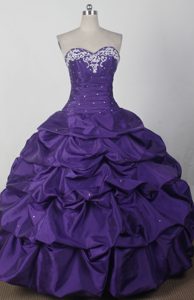 Purple Applique Quinceneara Dresses Embellished with Layed Ruffles