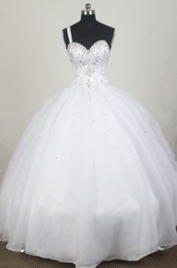 One Shoulder and Sweetheart Beaded SaltaSweet Sixteen Dresses