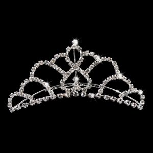 Princess Tiara With Delicate Rhinestone Accents