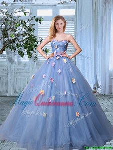 Fantastic Organza Sleeveless Floor Length Vestidos de Quinceanera and Appliques